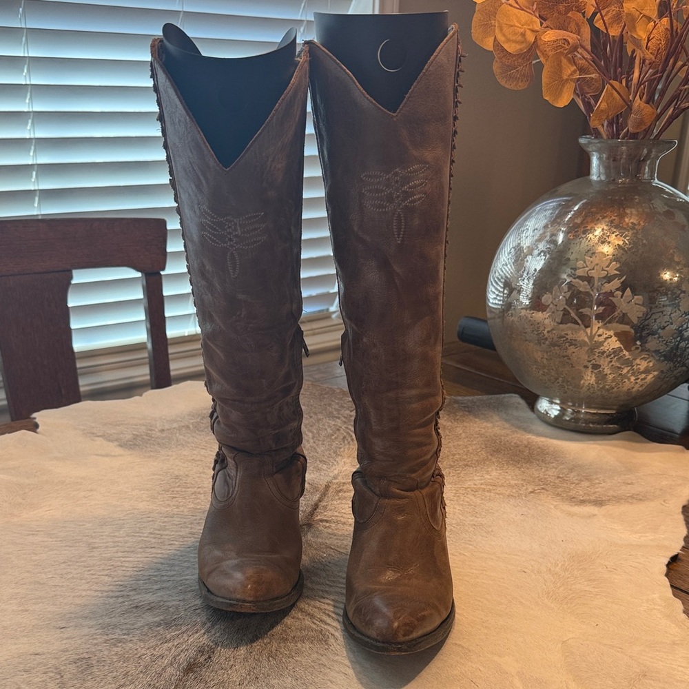 Old Gringo Tall Western Boots with Braided Detail